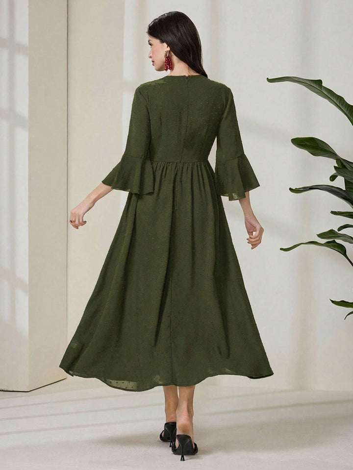 Rochie maxi SHEIN, kaki