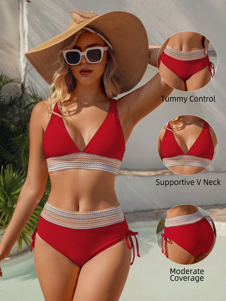 Set bikini SHEIN, roșu