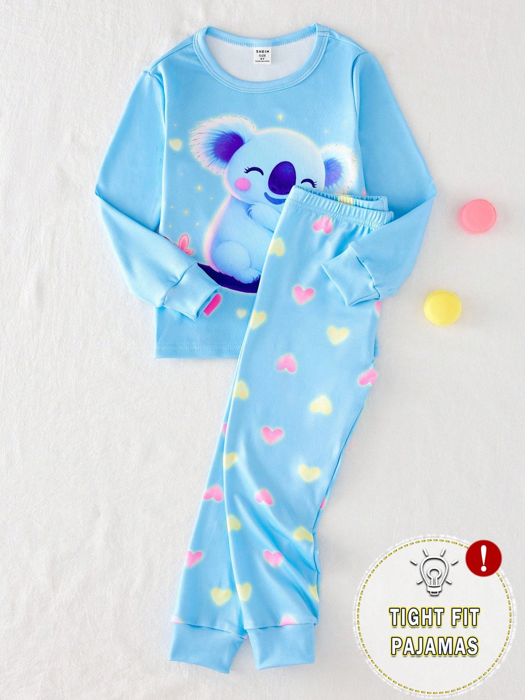 Compleu pijamale SHEIN, albastru