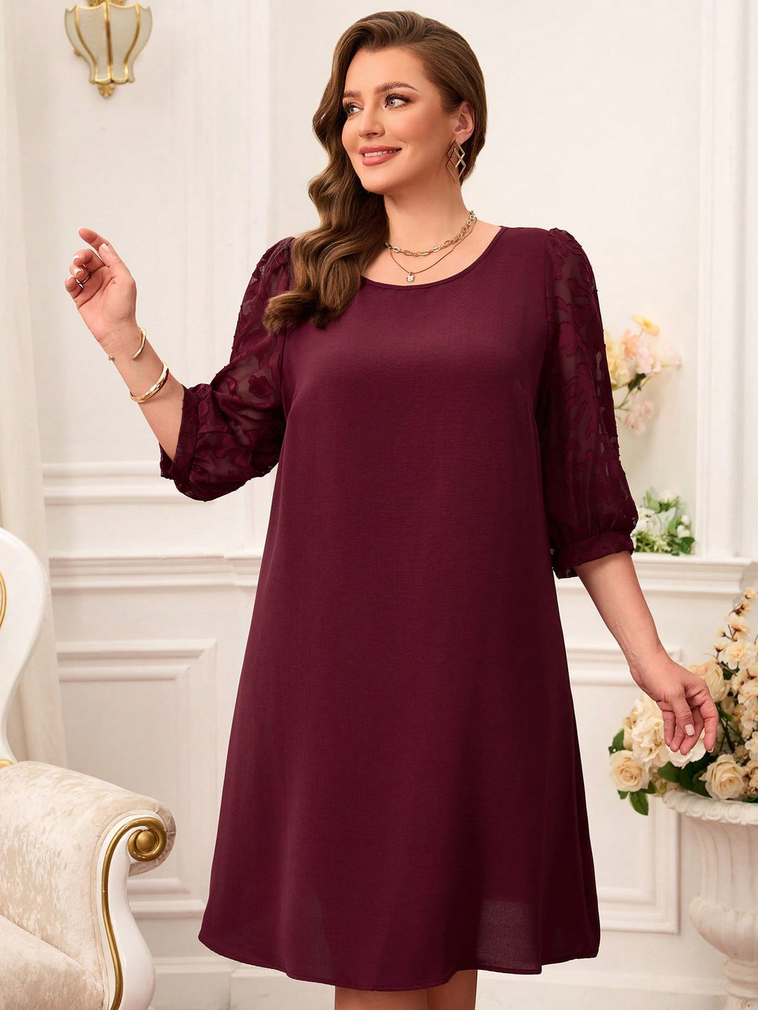 Rochie SHEIN, vișiniu