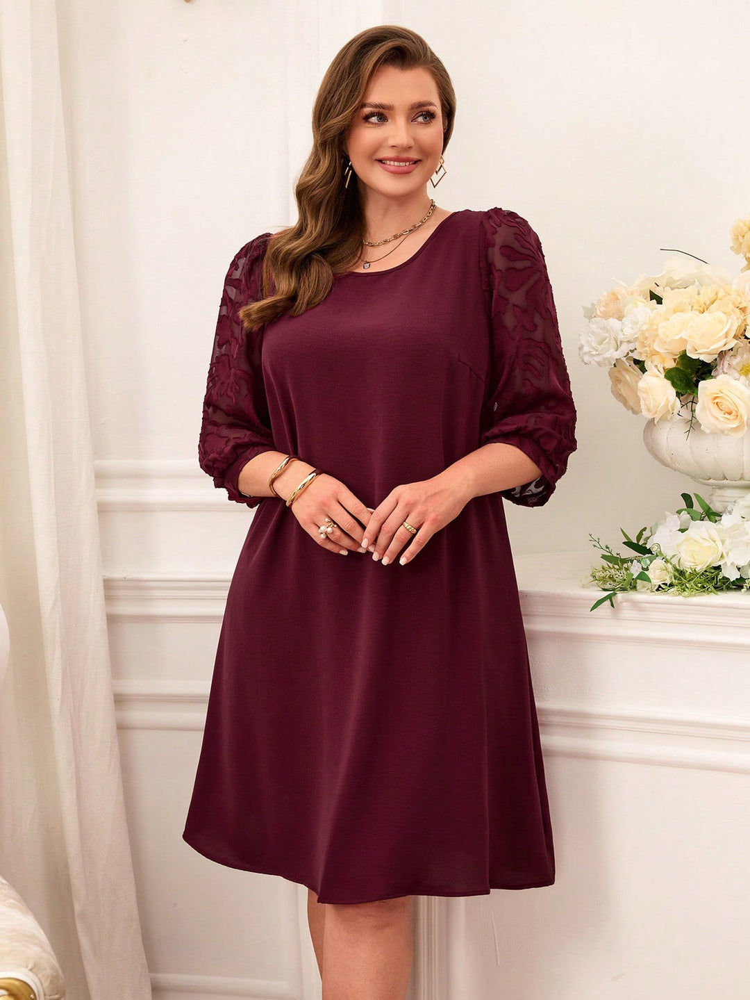 Rochie SHEIN, vișiniu