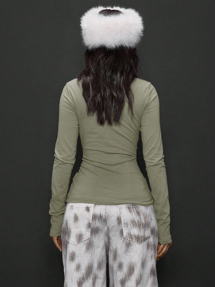 Tricou SHEIN, kaki