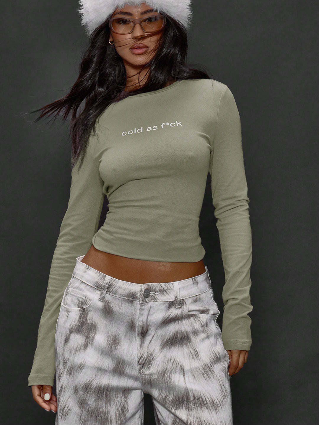Tricou SHEIN, kaki