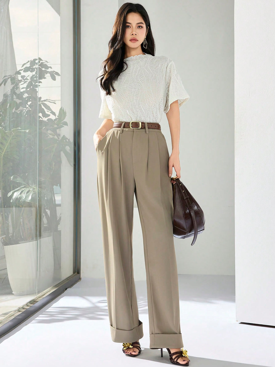Pantaloni SHEIN, albastru
