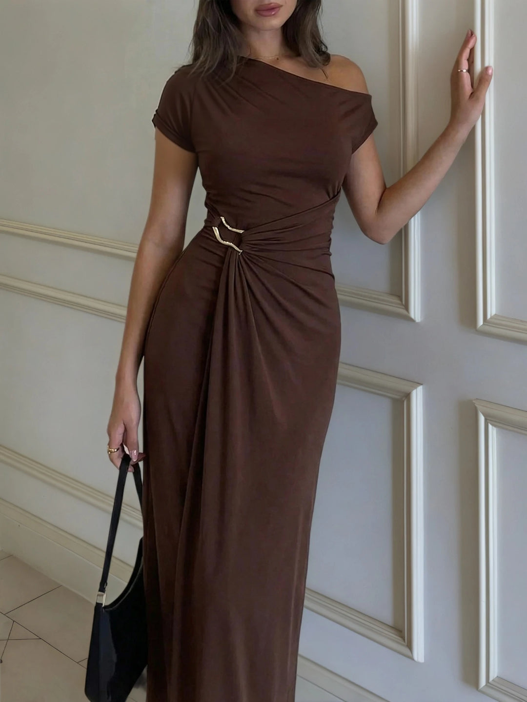 Rochie maxi SHEIN, maro
