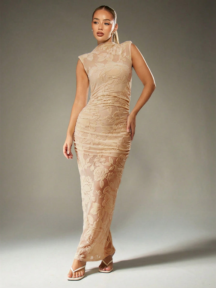 Rochie maxi SHEIN, bej
