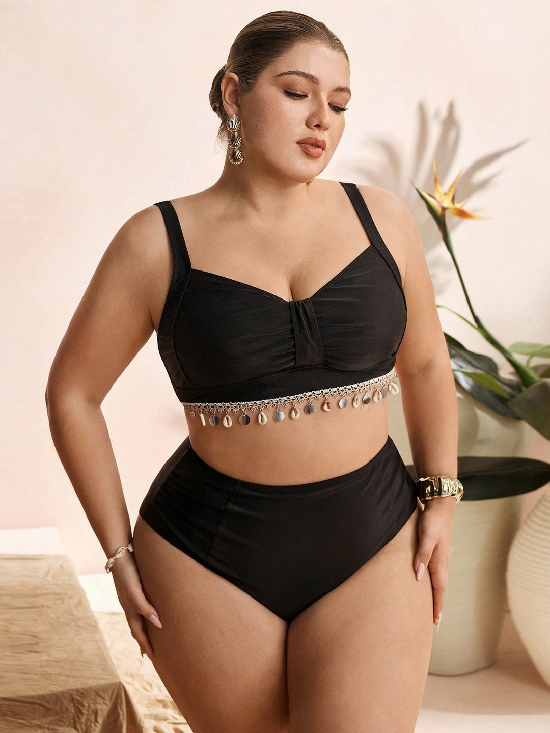 Set bikini de baie SHEIN, negru