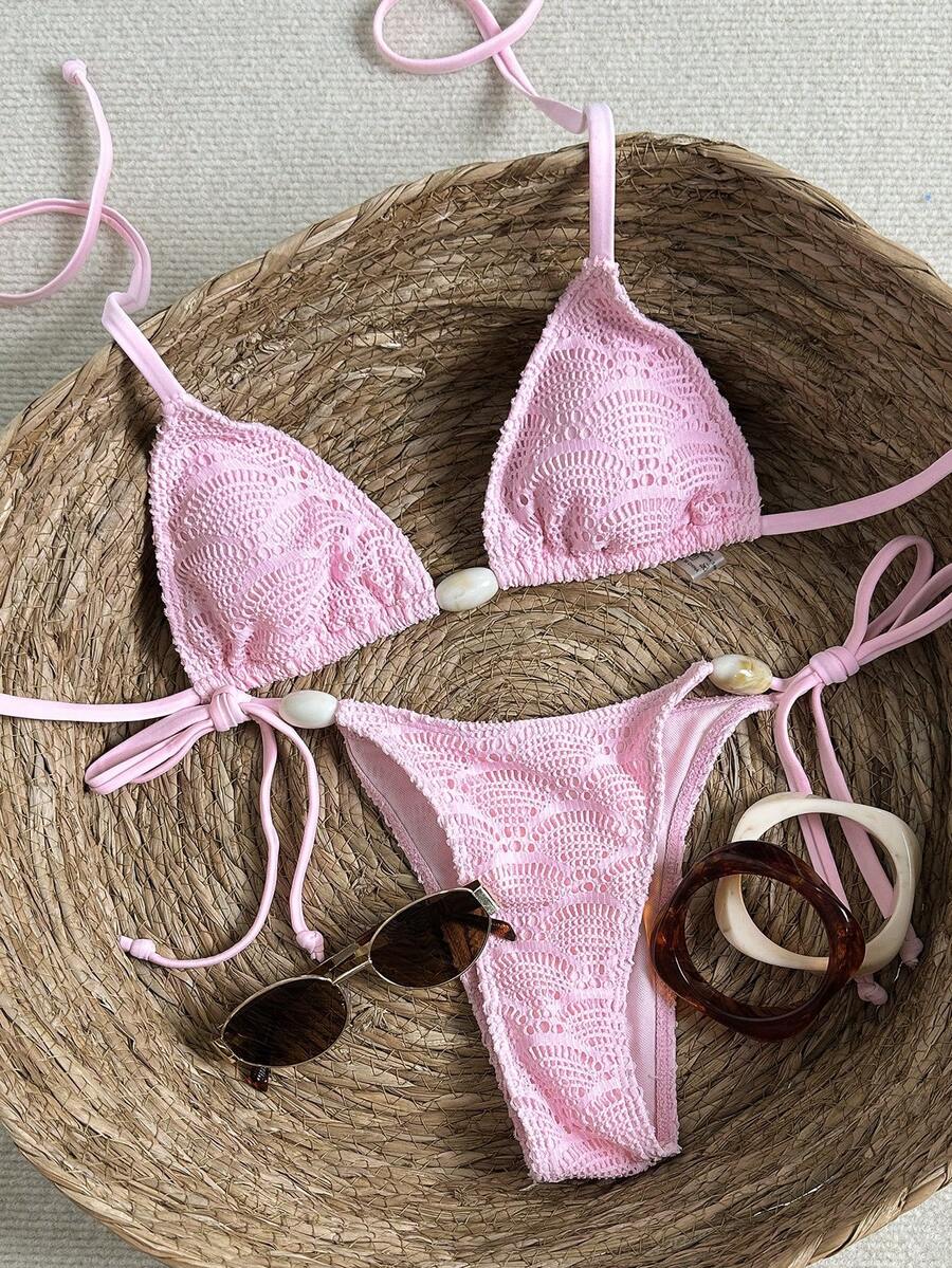 Costum de baie SHEIN, roz