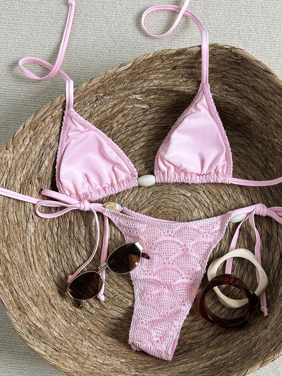 Costum de baie SHEIN, roz