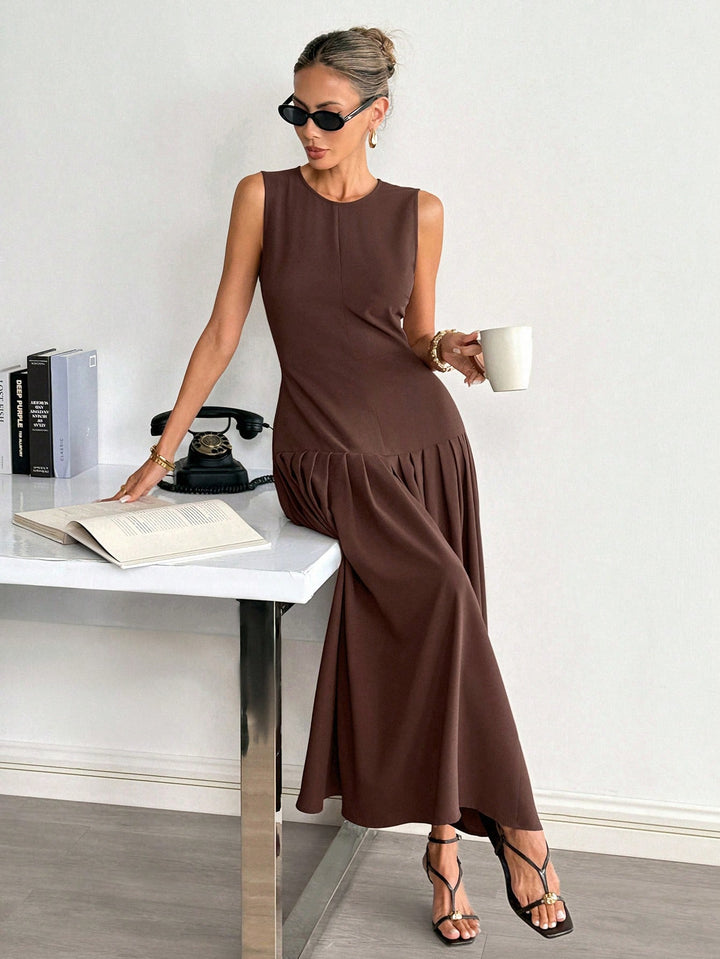 Rochie midi SHEIN, maro