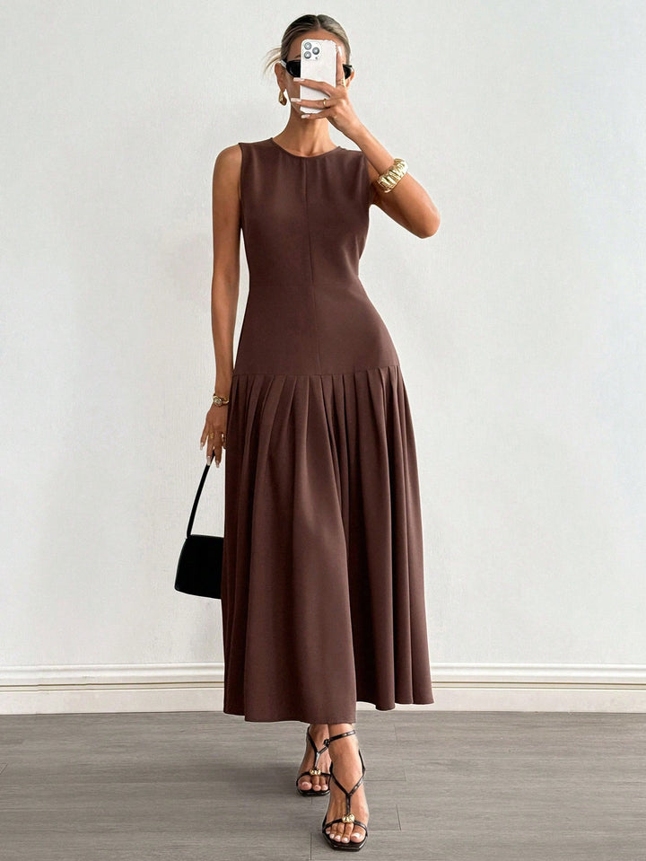 Rochie midi SHEIN, maro