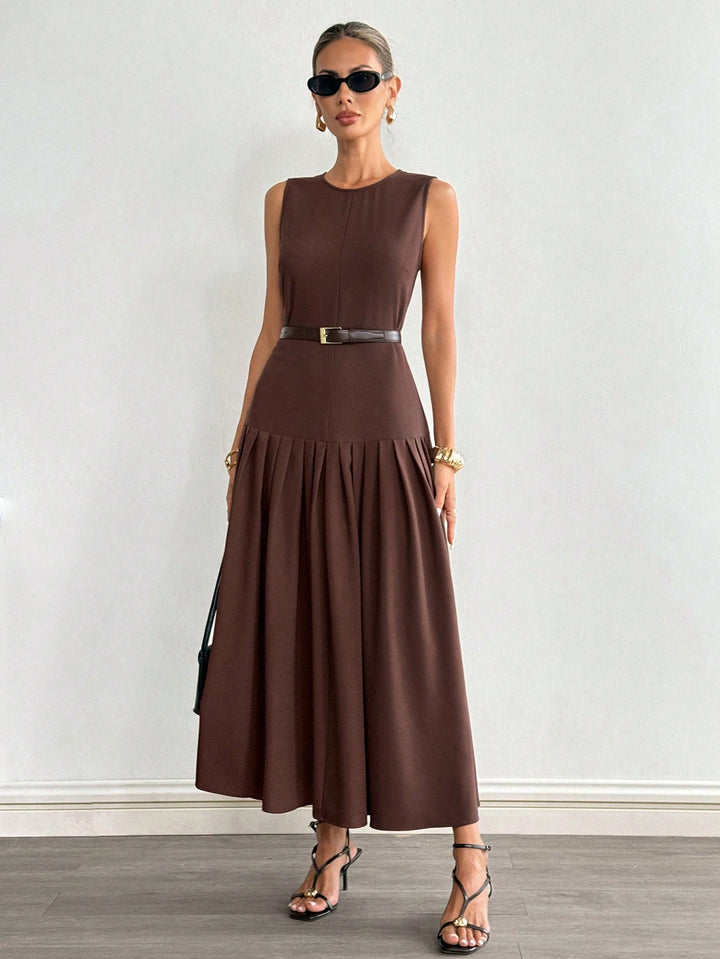 Rochie midi SHEIN, maro