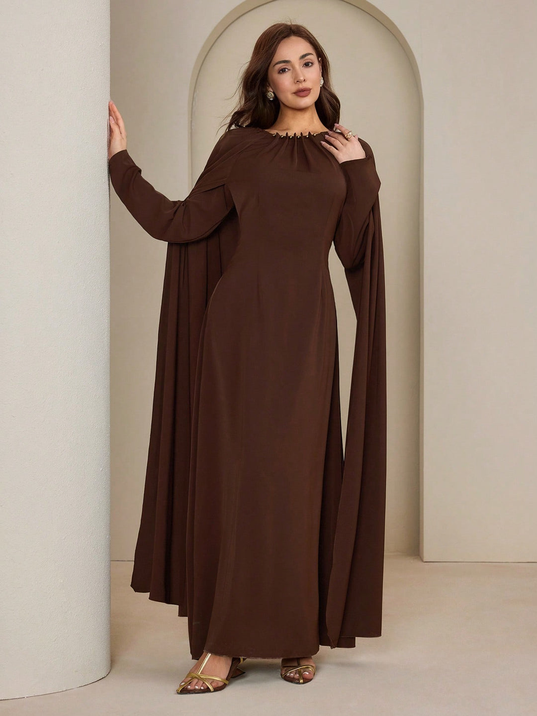 Rochie maxi SHEIN, maro