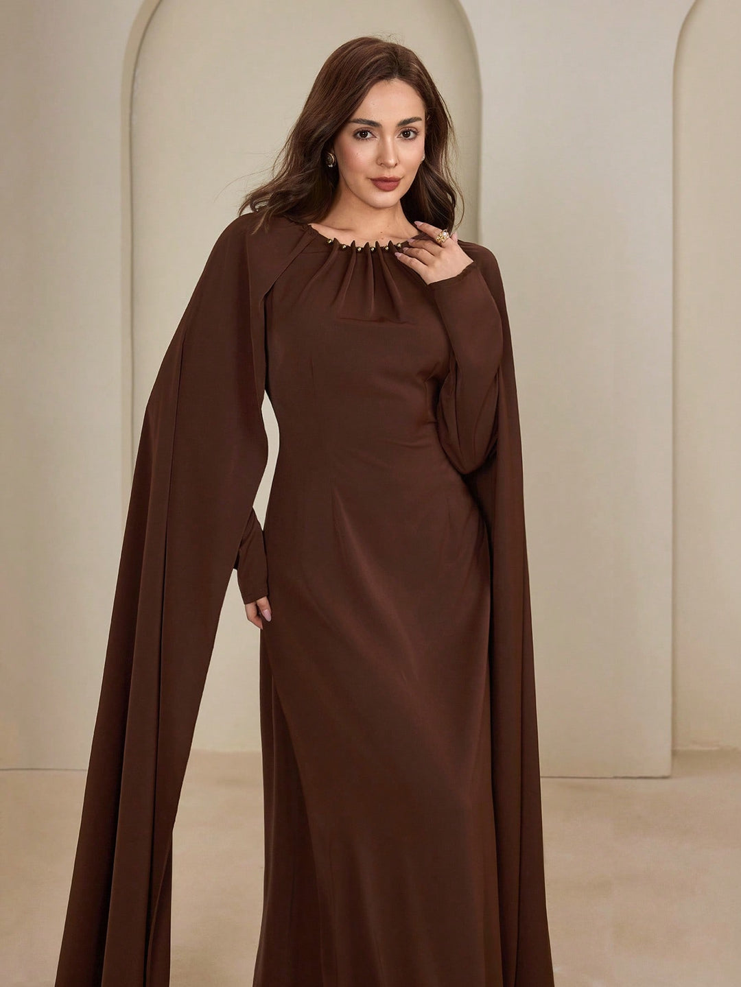 Rochie maxi SHEIN, maro