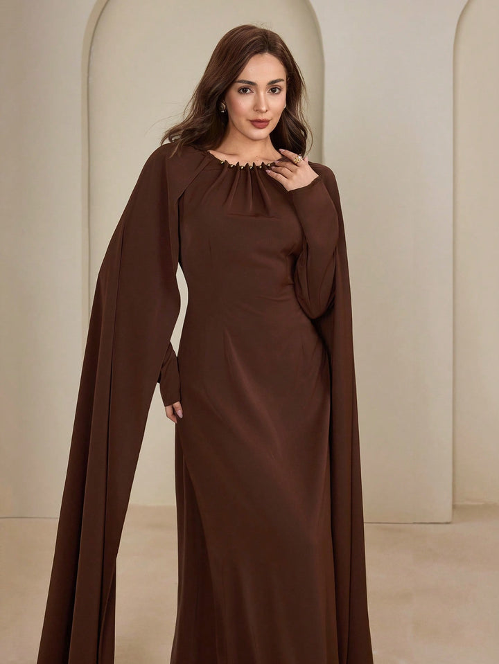 Rochie maxi SHEIN, maro