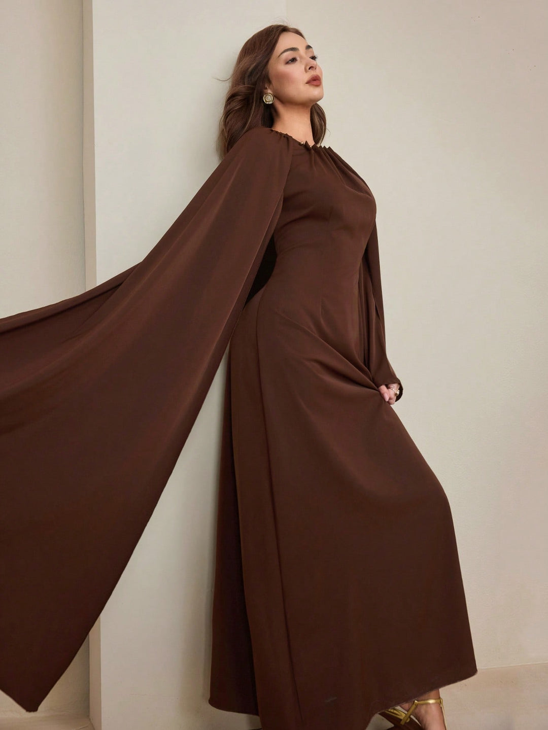 Rochie maxi SHEIN, maro