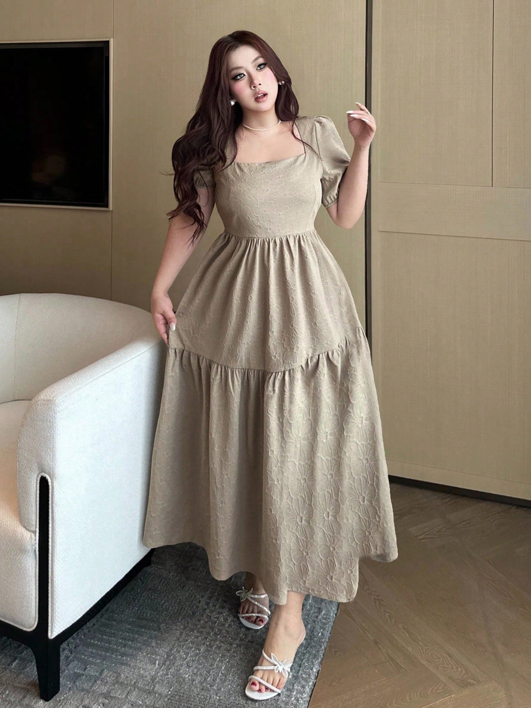 Rochie SHEIN, kaki