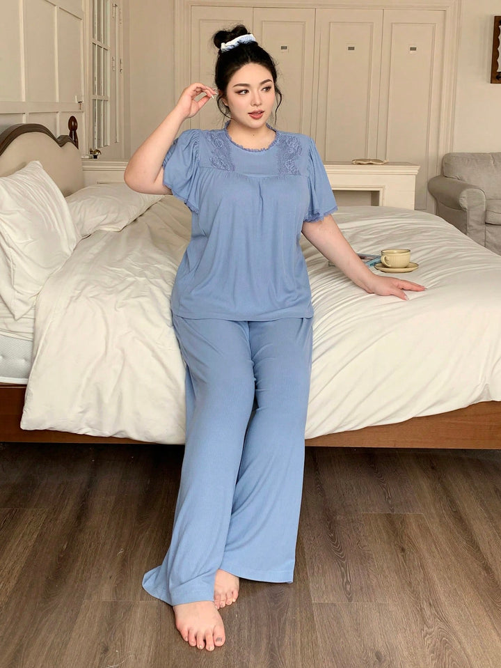 Set pijamale SHEIN, albastru