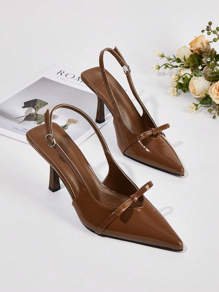 Pantofi cu toc SHEIN, maro