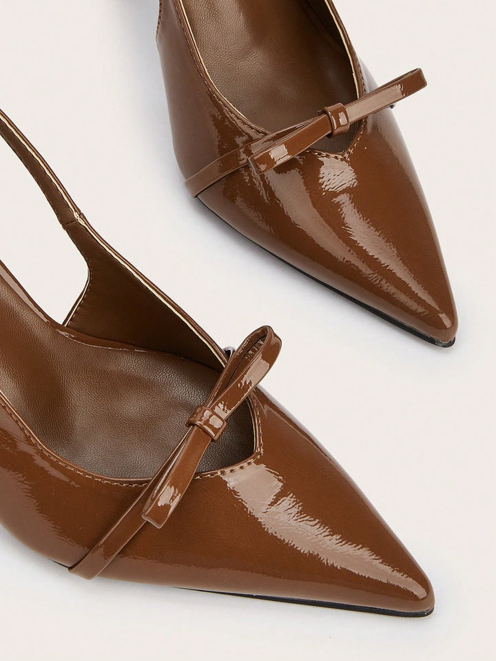 Pantofi cu toc SHEIN, maro