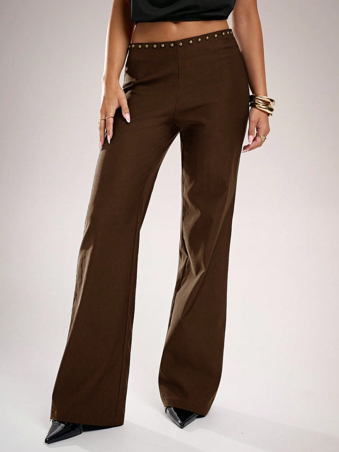 Pantaloni SHEIN, maro