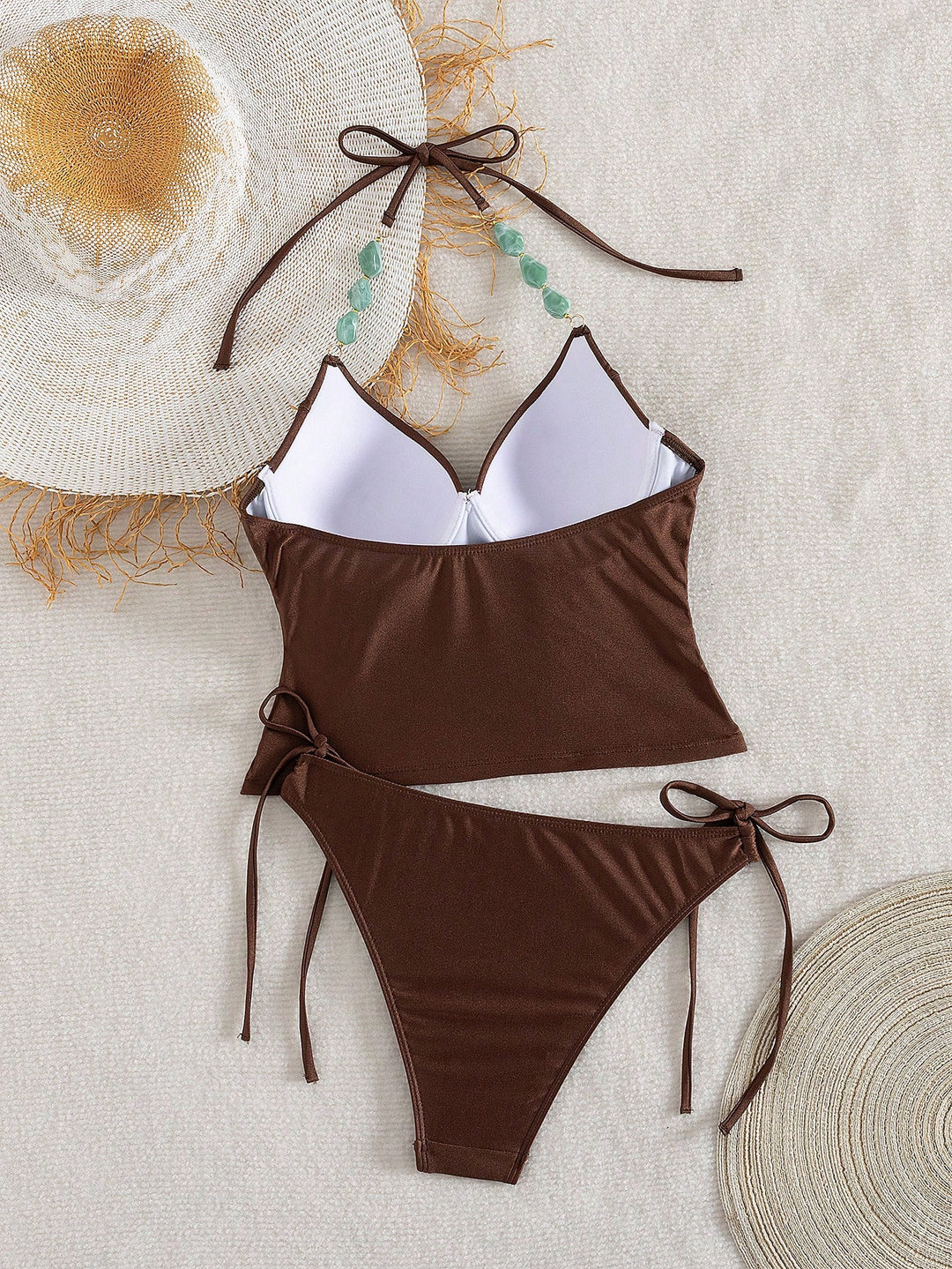 Costum de baie SHEIN, maro