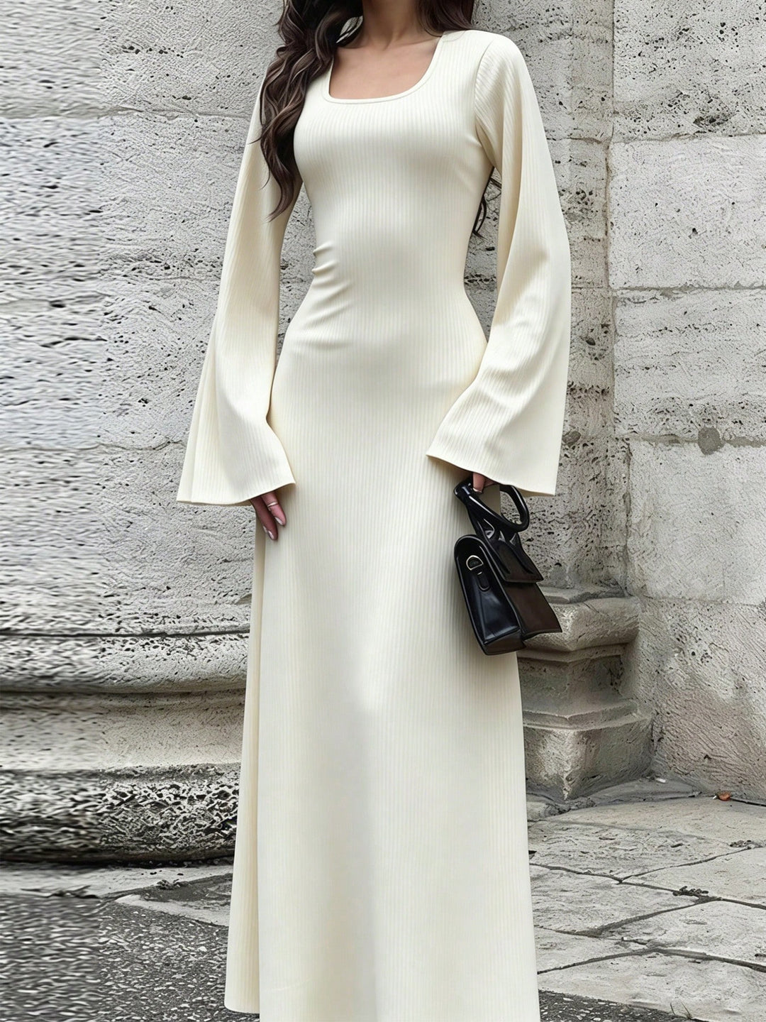 Rochie maxi SHEIN, bej