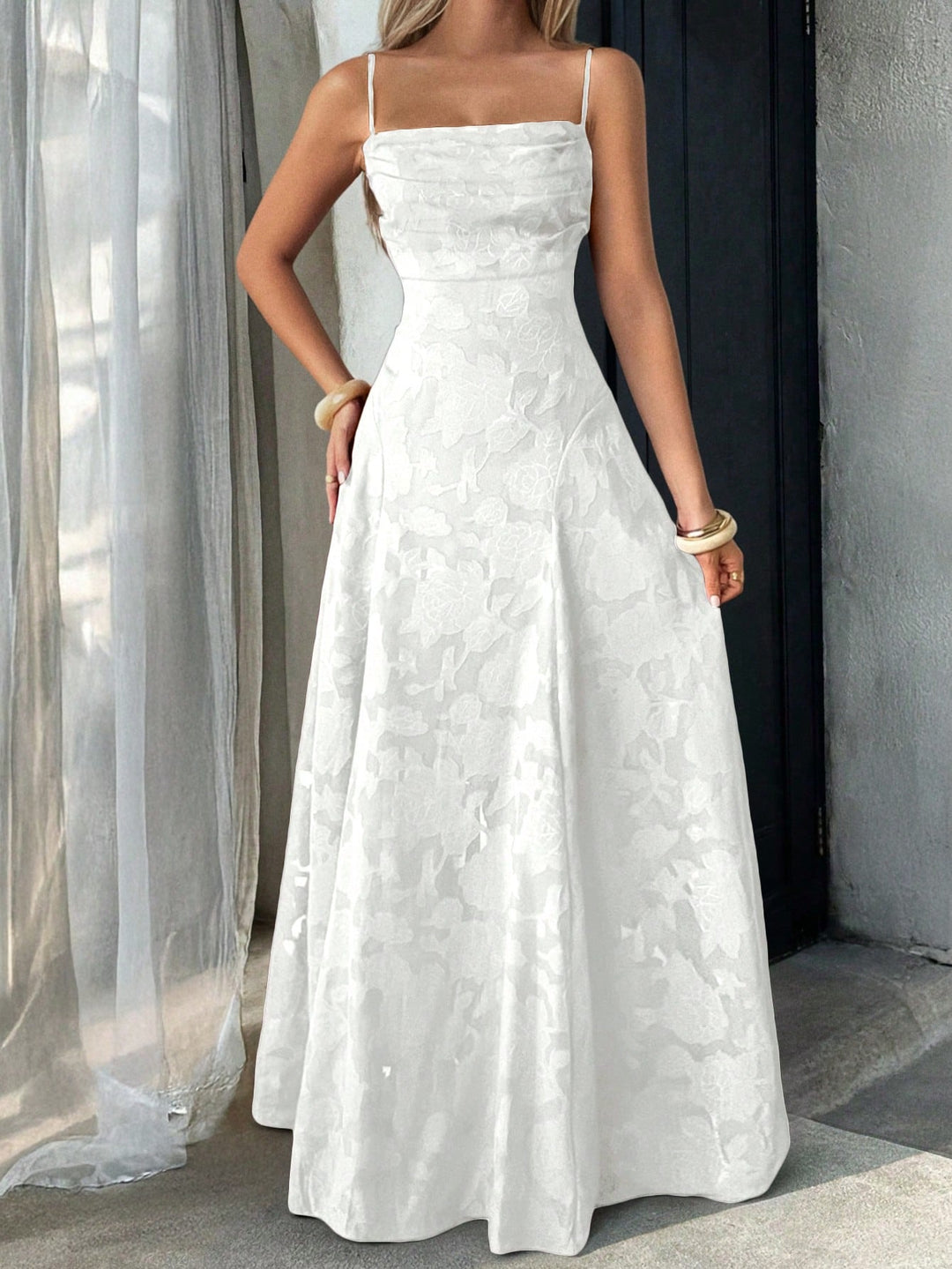 Rochie maxi SHEIN, alb