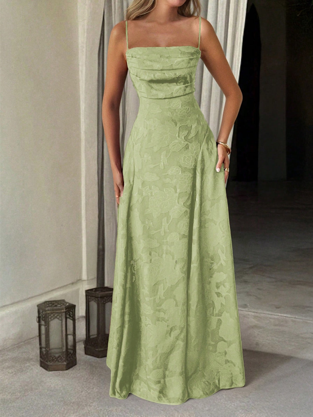 Rochie maxi SHEIN, verde