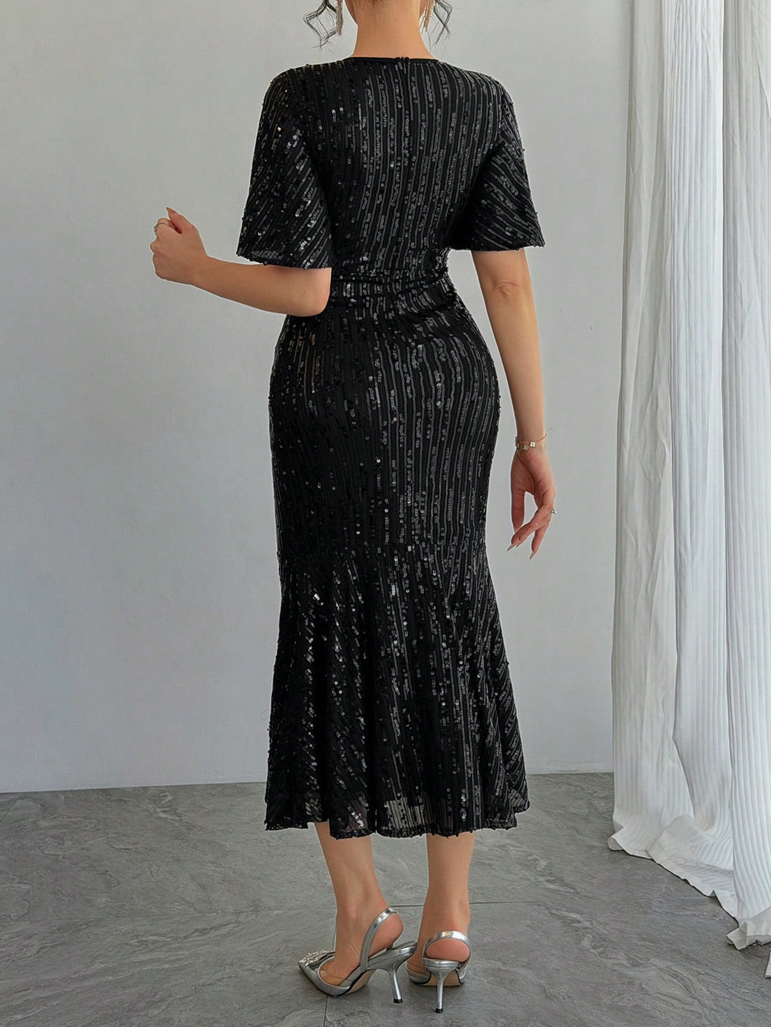 Rochie midi SHEIN, negru