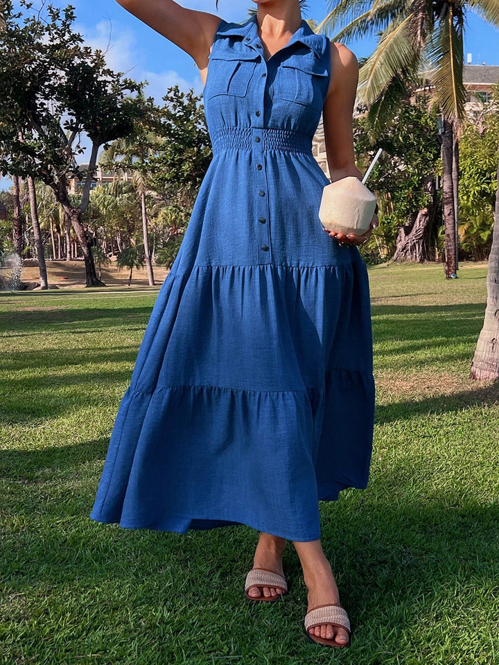 Rochie midi SHEIN, albastru