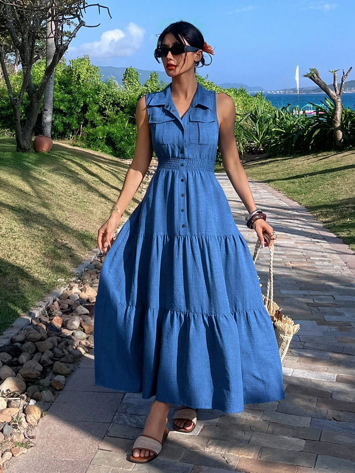 Rochie midi SHEIN, albastru