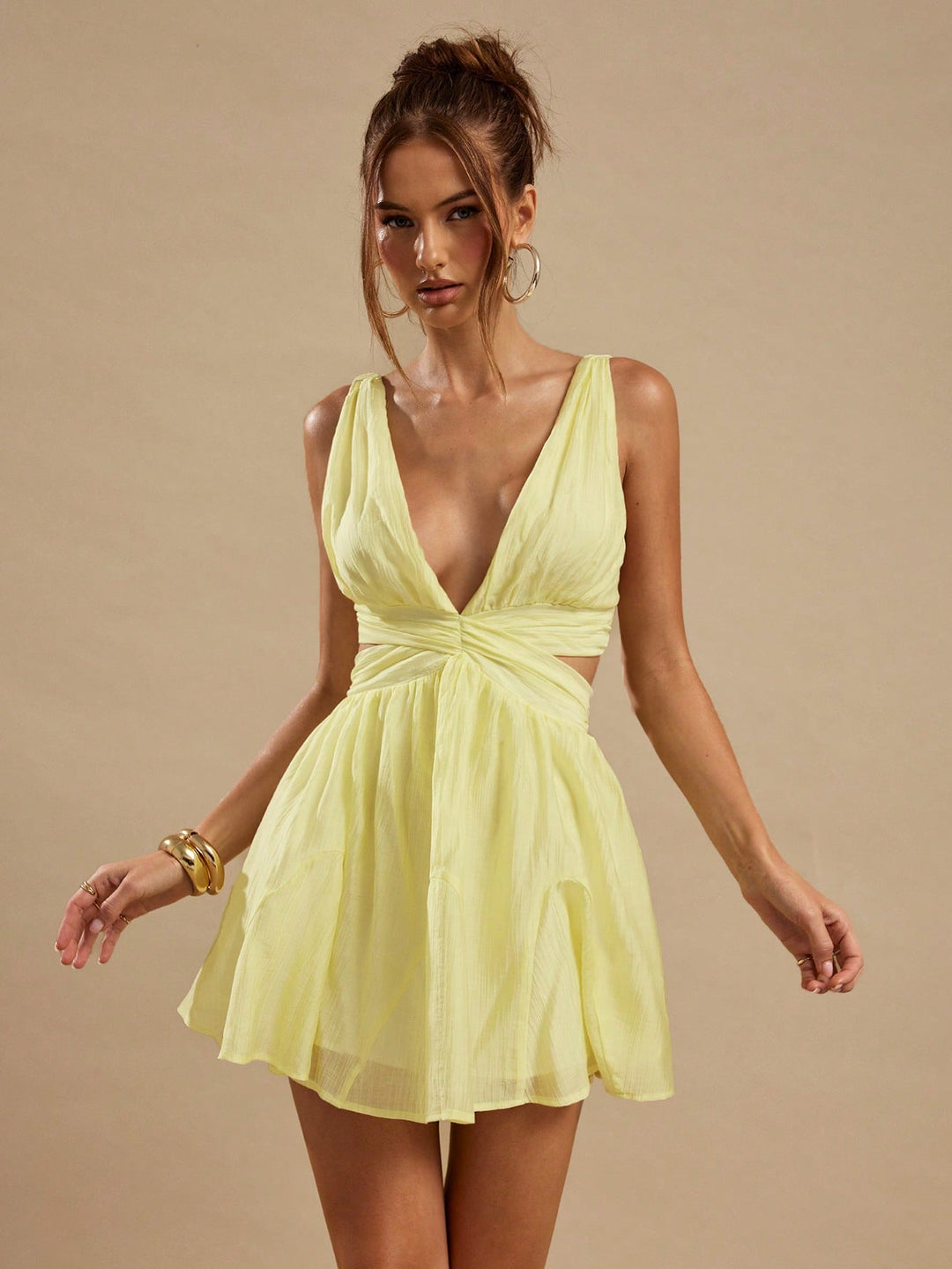 Rochie mini SHEIN, galben