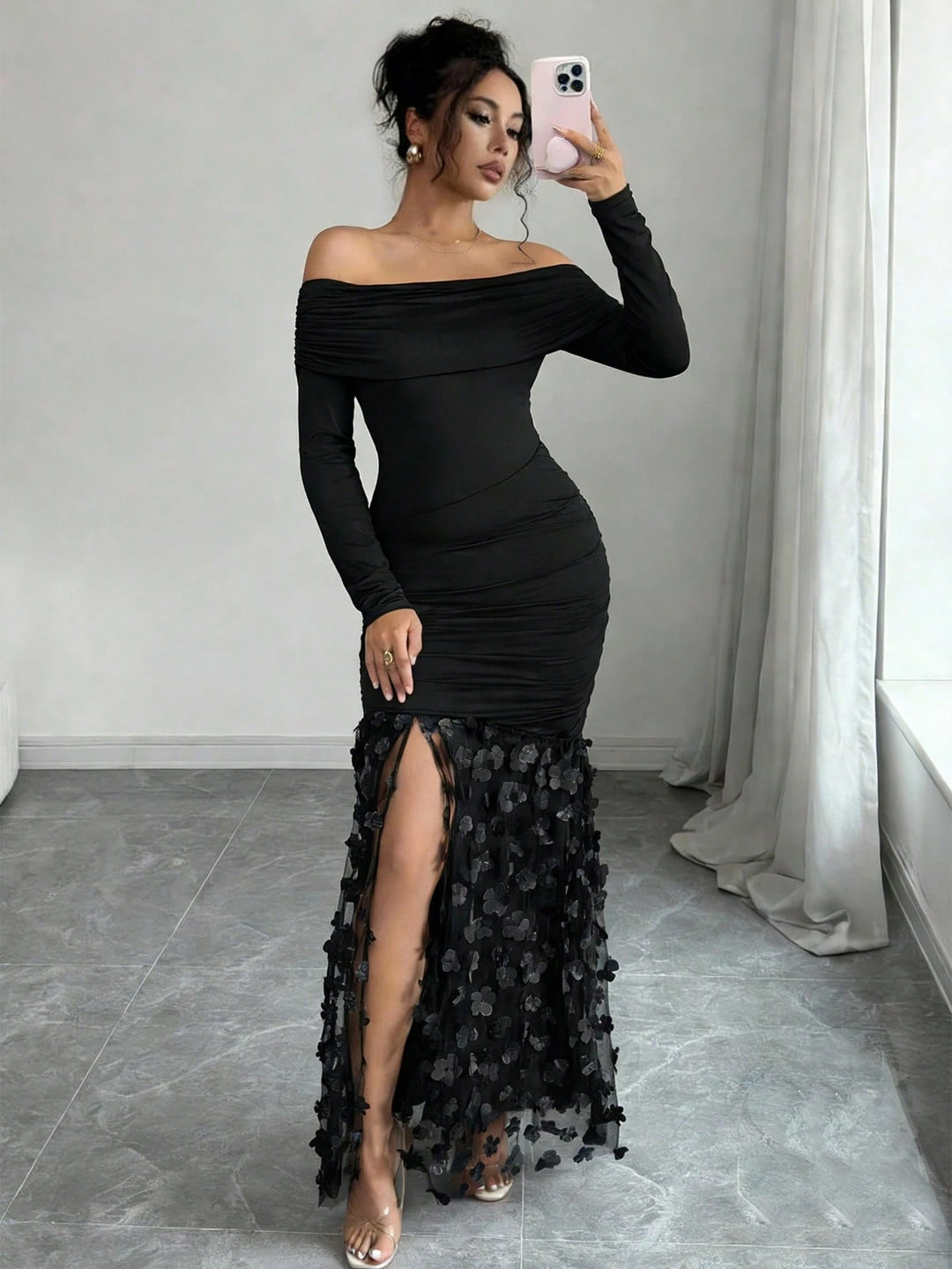 Rochie maxi SHEIN, negru