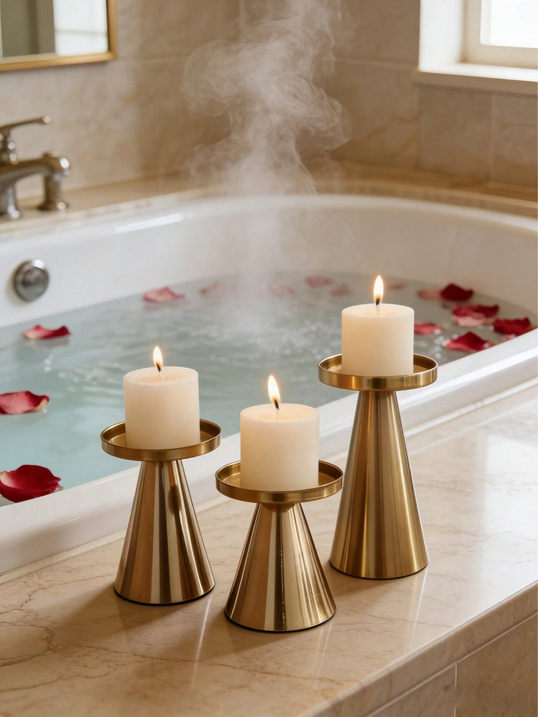 Set suport lumânare SHEIN, auriu