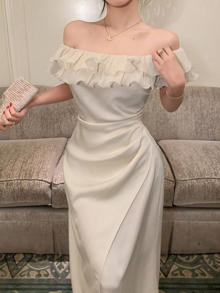 Rochie maxi SHEIN, bej