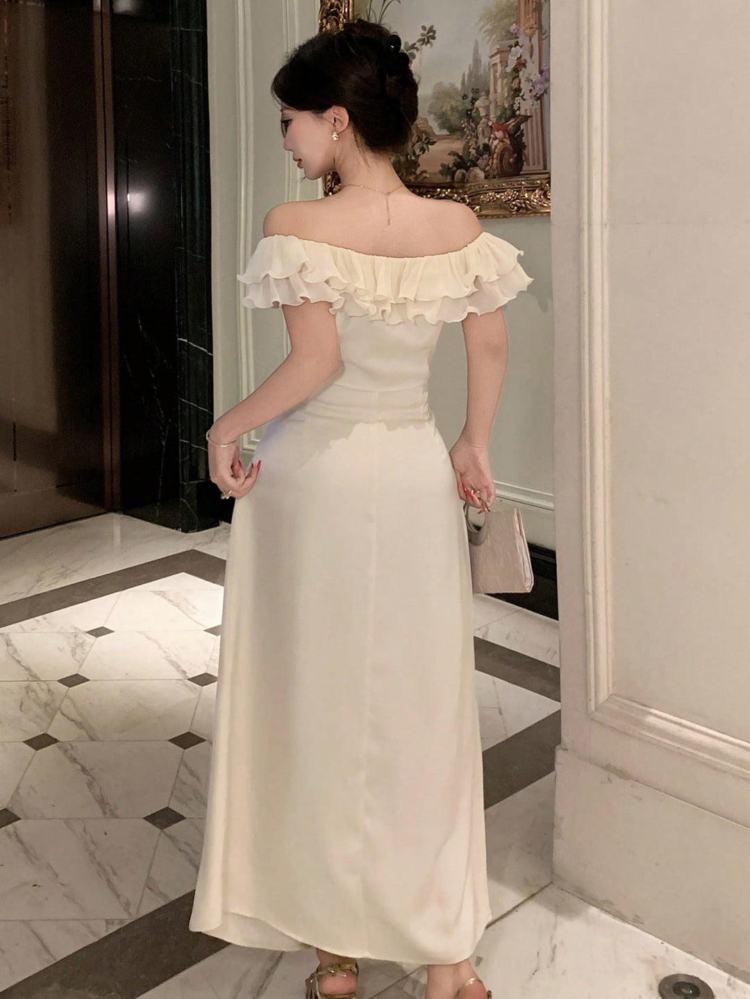 Rochie maxi SHEIN, bej