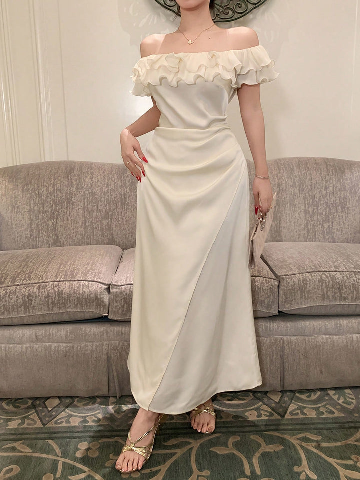 Rochie maxi SHEIN, bej