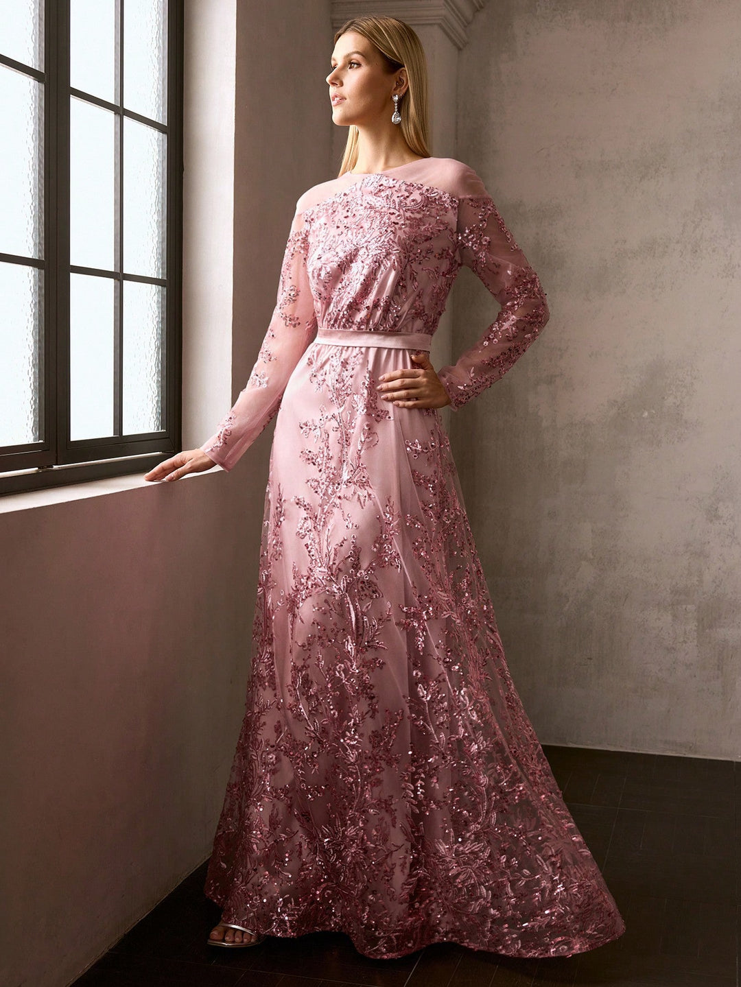 Rochie de ocazie SHEIN, roz