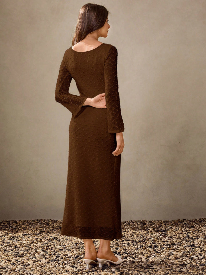 Rochie maxi SHEIN, maro
