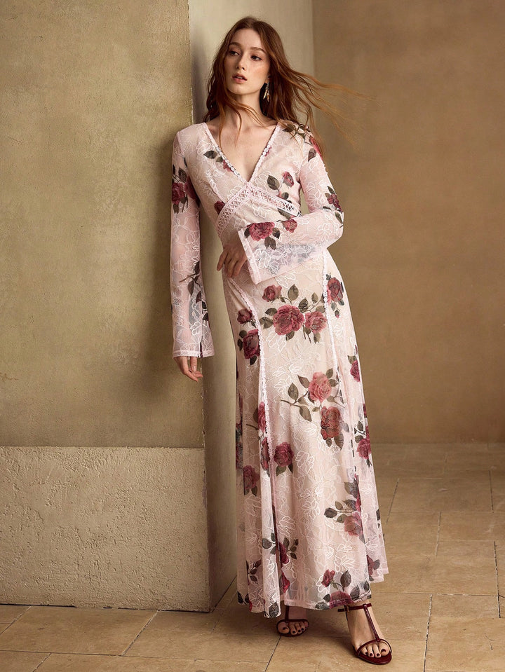 Rochie maxi SHEIN, mix culori