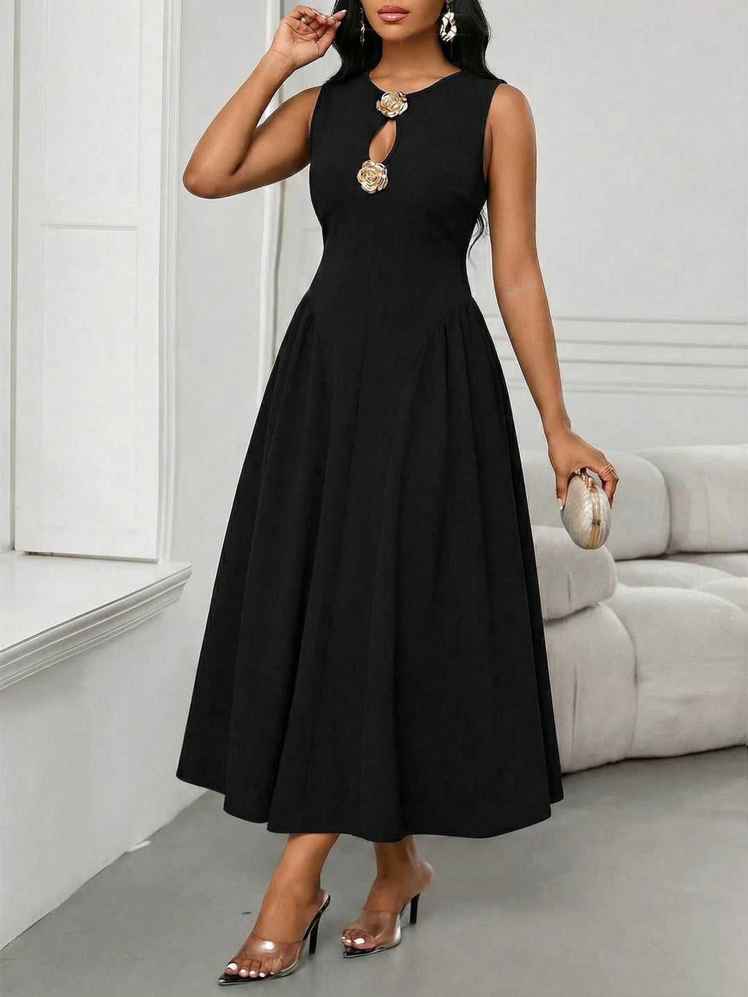 Rochie maxi SHEIN, negru