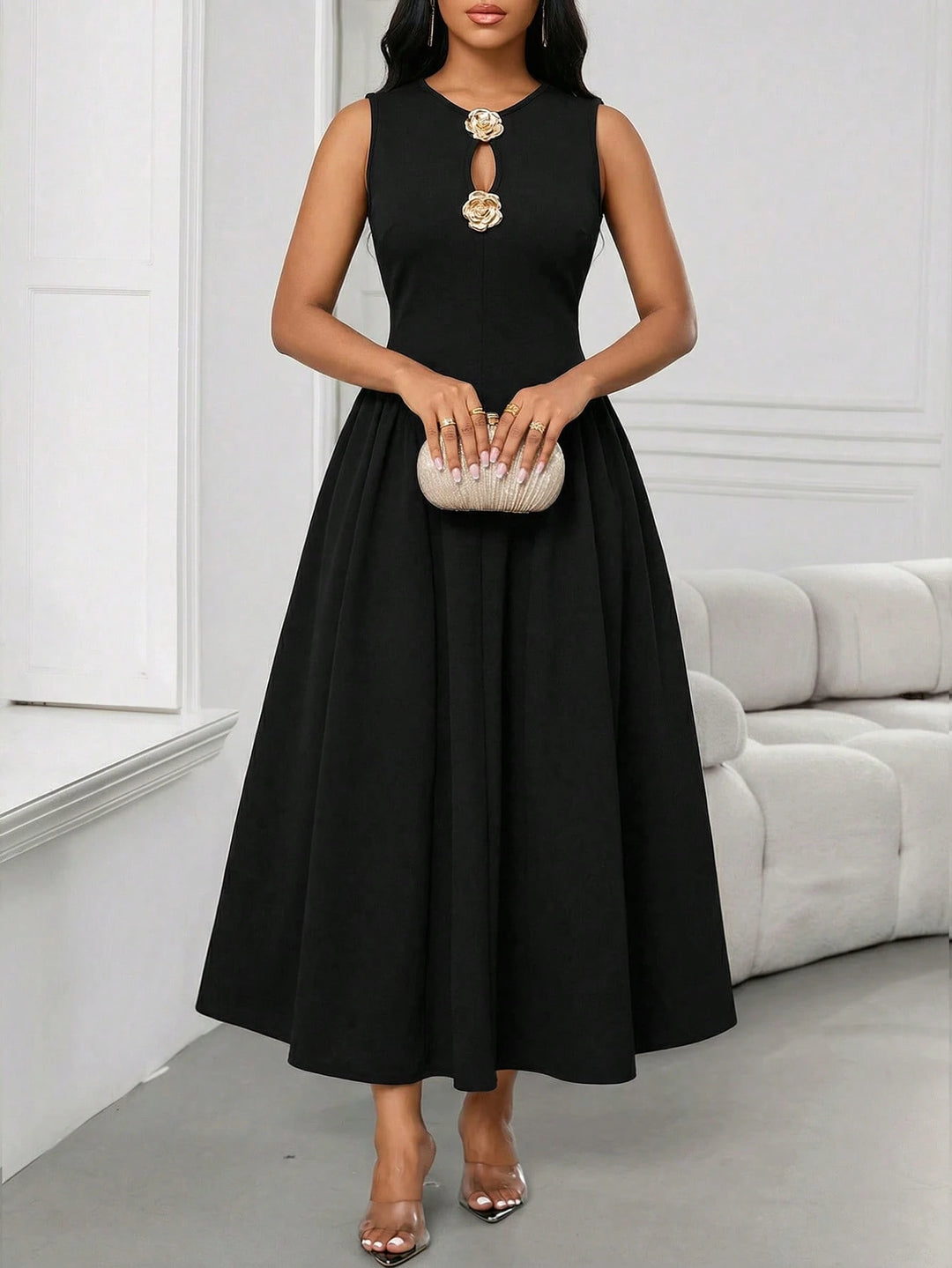Rochie maxi SHEIN, negru