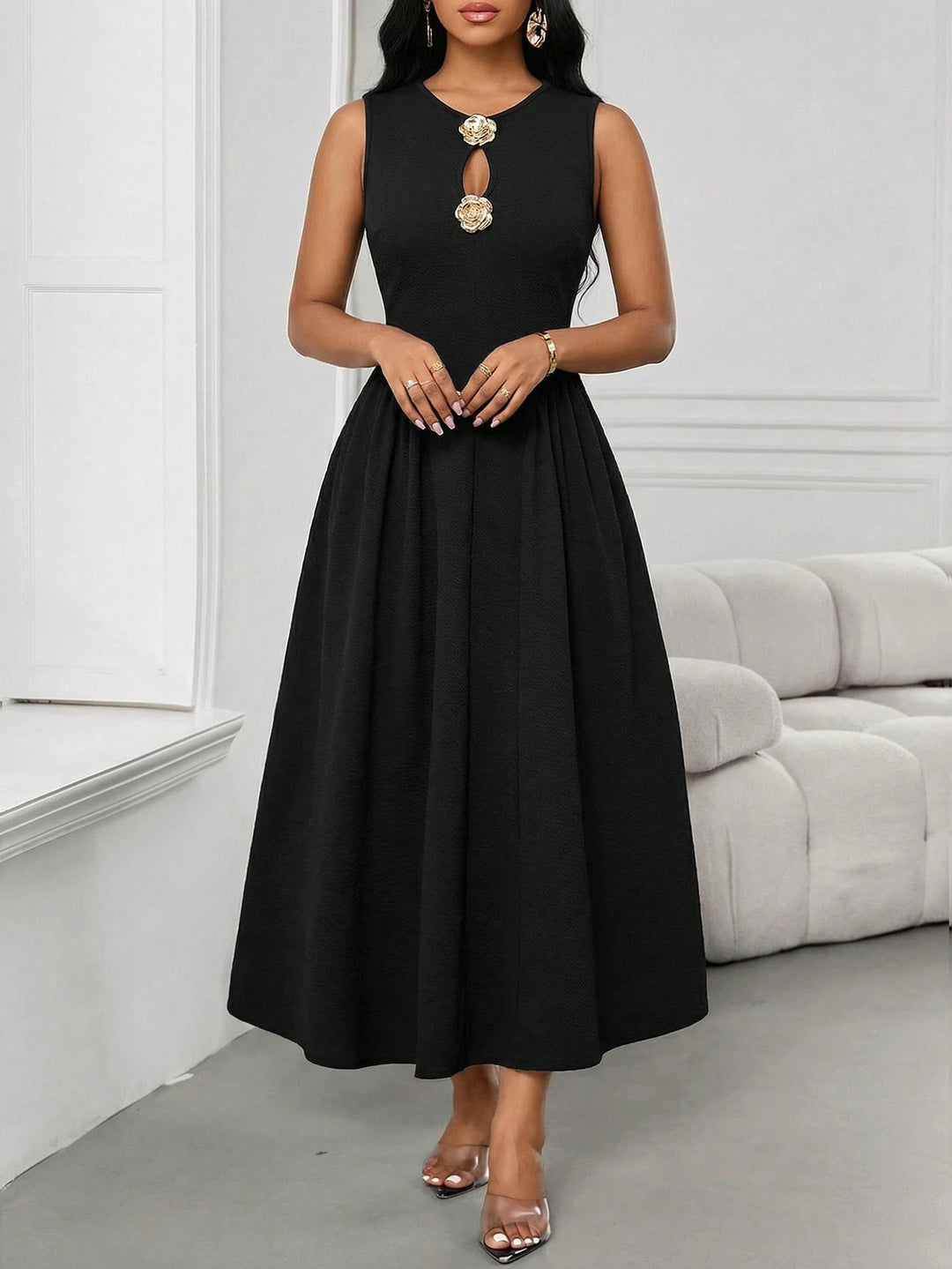 Rochie maxi SHEIN, negru