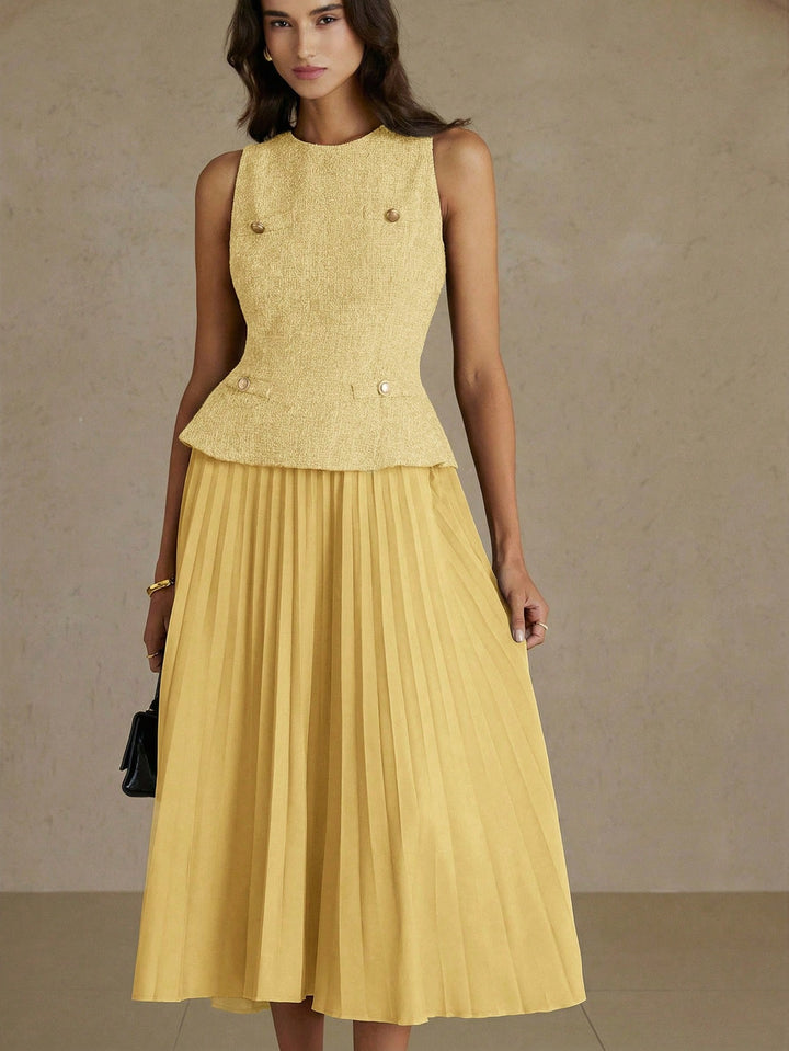 Rochie maxi SHEIN, galben