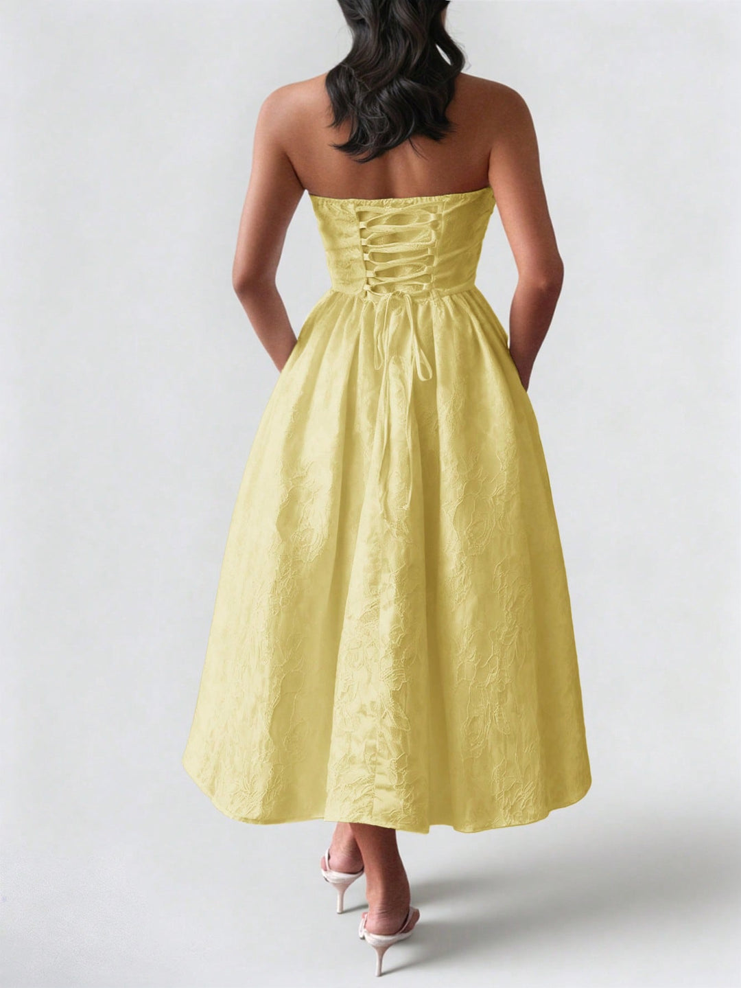 Rochie midi SHEIN, galben