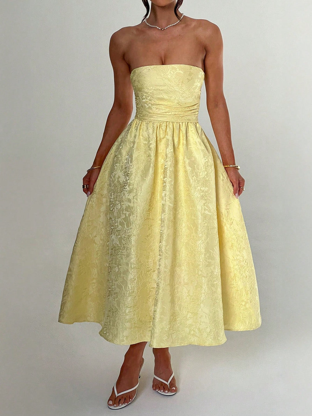Rochie midi SHEIN, galben