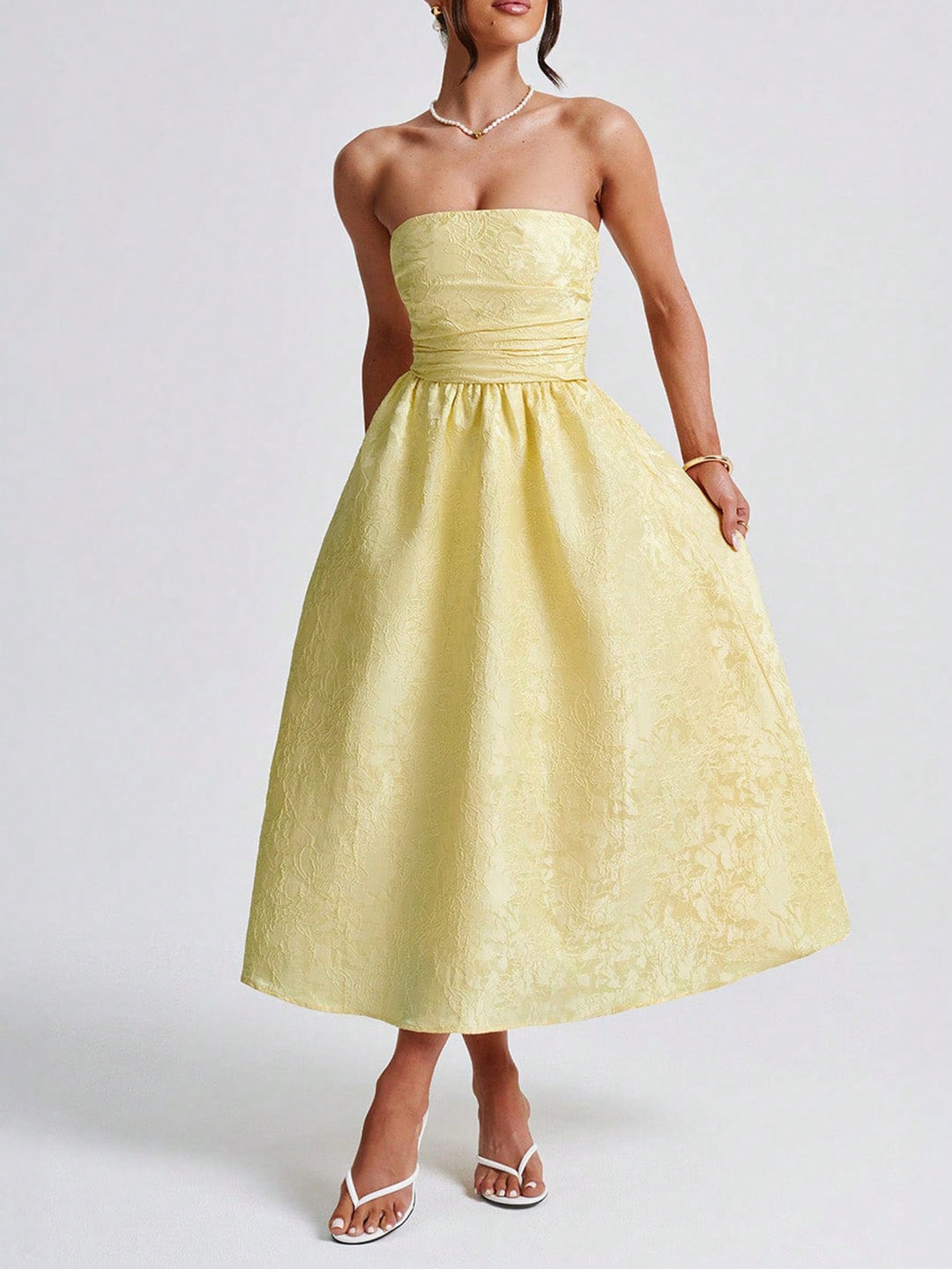 Rochie midi SHEIN, galben