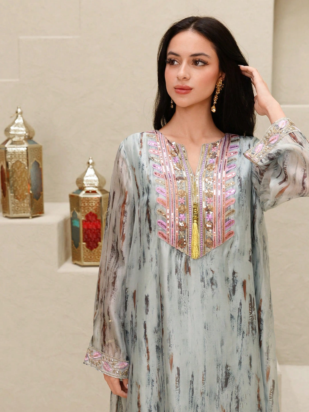 Set caftan și jalabiya SHEIN
