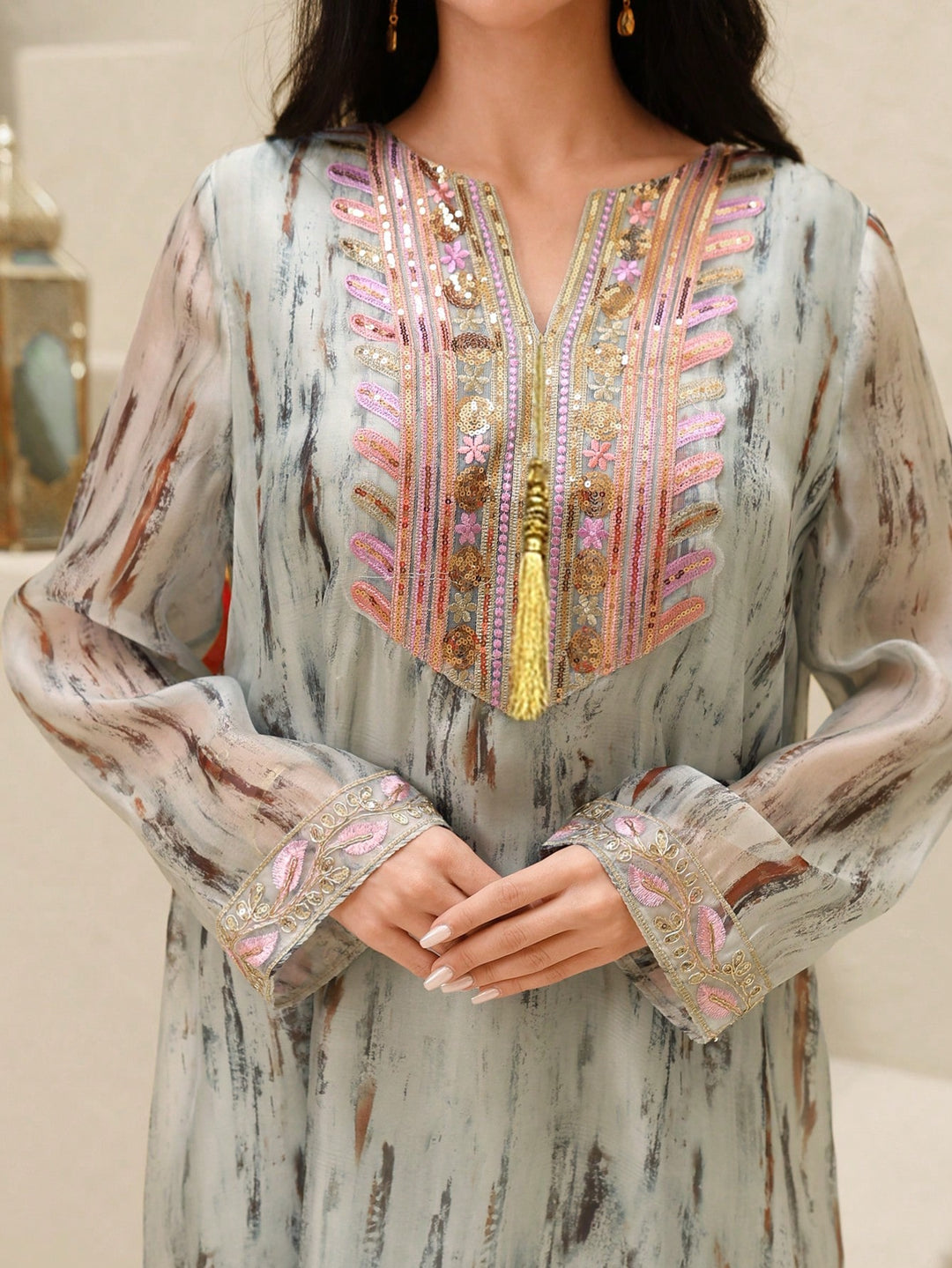 Set caftan și jalabiya SHEIN